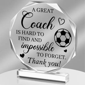 lot 6231 image: Panelee Thank You Gifts for Women Men Acrylic Appreciation Inspirational Gift Office Coworker Farewell Acrylic Sign Table Decor for Home(Football Coach)