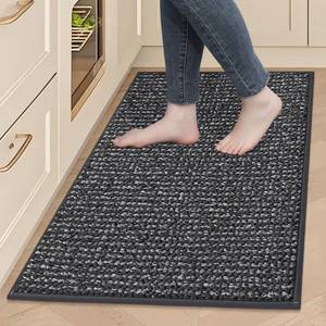 lot 6235 image: BEQHAUSE Kitchen Rugs 24x36, Non-Slip Kitchen Mats for Floor, Super Absorbent and Stain Resistant Kitchen Rugs, Machine Washable Rugs for Kitchen, Hallway, Laundry & Sink, Charcoal