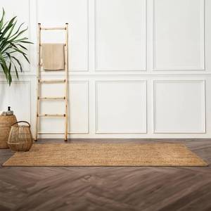 lot 6236 image: Hausattire Hand Woven Jute Braided Rug, 2x6 �� Natural, Reversible Boho Entry Area Rugs for Kitchen, Living Room I Farmhouse Indoor Outdoor Decorative Floor Rug, 24x72 Inches