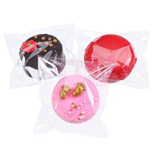 lot 6239 image: TEMLQPACK 500Pcs 3x3Inch Clear Macaron Bags for Cookies, Ore, Plastic Jewelry, Craft, Treats, Brownie, Candy, Small Gifts - Party Favors for Valentines, Mothers Day, Birthday, Wedding