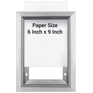 lot 6244 image: Blulu HPD Inspection Frame Heavy Duty Elevator Certificate and Notice Frame 6 x 9 Inch Interior Stainless Steel Holder for Elevator Interiors Commercial Public Use