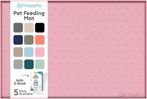 lot 6260 image: Dog Food Mat - 28x18 Raised Edges Dogs Mat for Food and Water Prevent Spill, Waterproof Cat Food Mats Protect Floors, Easy Clean Dog Bowl Mats for Food and Water, Silicone Pet Feeding Placemats Pink