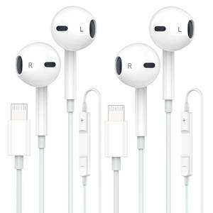 lot 6272 image: Apple Earbuds, iPhone Wired with Lightning Connector Apple MFi Certified Wired Earphones with Microphone Volume Control Music and Calling Headphones for iPhone 14131211SEXXRXS87-2 Pack