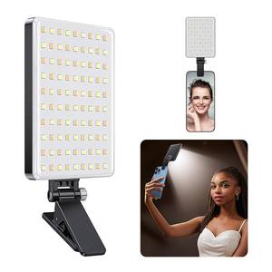 lot 6273 image: Coolpow Portable Selfie Light��84 LED��Rechargeable Phone Fill Lights with Clip��3 Light Modes��Portable Led Clip on Light for iPhoneTabletLaptop CRI97 Perfect for Selfies Makeup TikTok Video Recording