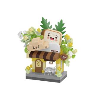 lot 6300 image: Bakery Shop City Street View House Mini Building Micro Blocks Toy Store Set Shop for Home Decor Toys Birthday Gifts for Adults and Kids