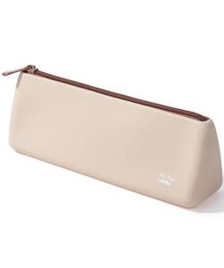 lot 6310 image: Mr. Pen- Silicone Pencil Case Pouch, Warm Beige, Aesthetic Triangular Design, Multipurpose, Aesthetic Pencil Case Small, Silicone Makeup Bag