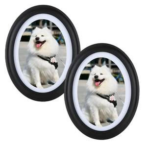 lot 6319 image: GRRONZEE 2 Pack Black Oval Picture Frames 8 by 10 Oval Photo Frames, 8x10 Wall Mounting Photo Frame for Home Decor, Photo Gallery