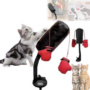 lot 6326 image: Cat Punching Bag Toy �� Interactive Cat Boxing Toy with Springy Bobbing Action, with Dangling Boxing Gloves, Punching Bag Play Gym, Action Indoor Kitten Exercise and Fun Activity