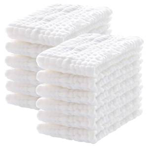 lot 6347 image: Lovely Care 12 Pack Muslin Burp Cloths 100% Cotton Muslin Cloths Large 20x10 Extra Soft and Absorbent Baby Burping Cloth - White