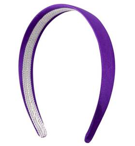 lot 6358 image: MDSTYLE Headband for Women and Girls - 1 inch Hairband - Hair Accessories, Hard Headbands, Satin Hairbands (Purple, 1 inch)