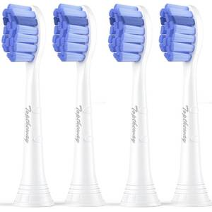 lot 6361 image: Toptheway Extra Soft Replacement Toothbrush Heads Compatible with Philips Sonicare Optimal Gum Care for Sensitive Teeth G2 C2 C1 4100 Snap-on, 4 Pack