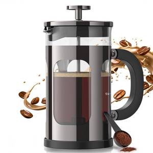 lot 7119 image: Veken French Press Coffee Maker, Heat Resistant Thickened Borosilicate Glass,Stainless Steel Brewer,Single Serve Small Pot, Cold Brew Cafetera Teapot for Kitchen Travel Camping, 21oz 0.6 L,Dark Pewter