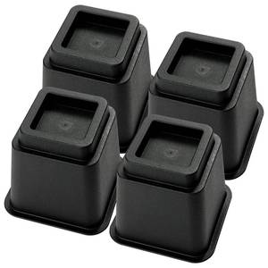 lot 7126 image: Ihomepark Bed Risers 5 Inch, Heavy Duty Square Furniture Frame Lift for Couch, Chair, Desk, Sofa and Bunk Bedpost, Set of 4