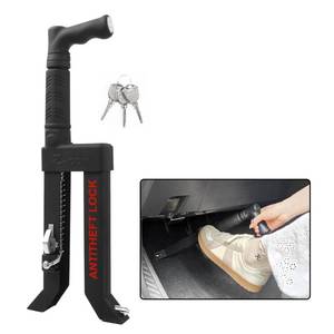 lot 7143 image: Brake Pedal Lock, Car Anti Theft Car Device Brake Clutch Lock, Heavy-Duty Stainless Car Locks Security Protection, Anti-Theft Prevention Device with Steering Wheel Sunshade for CarsSUVVan