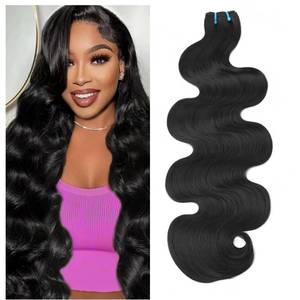 lot 8301 image: 16A Body Wave Bundles Human Hair 100% Real Raw Human Hair Bundles Body Wave 20 Inch,No Tangle Shedding,Triple Lifespan Virgin Hair Extensions Thick Weave Reusable