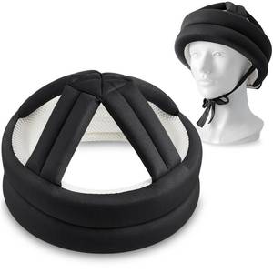 lot 8306 image: Woanger 1 Pcs Anti Fall Elder Head Safety Helmet for Adults Special Needs Thick Soft Protective Hat Adjustable Seniors Fall Prevention Head Protection Cap Elderly Helmet for Injury Protection (Black)