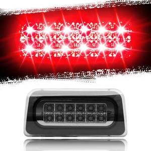 lot 8333 image: BASIKER 3rd Third Brake Light Tail Lights fit for 1994-2004 Chevy s10 S-10 GMC Sonoma Regular Cab or Crew Cab (Smoking Housing Red light)