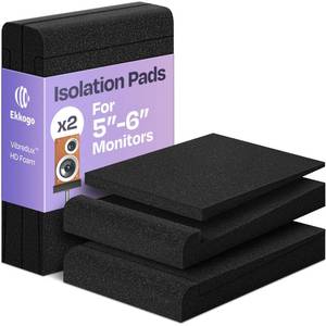 lot 8351 image: Ekkogo Studio Monitor Isolation Pads Premium Acoustic Foam Elevates Audio Ideal for 5 Inch Speakers Enhanced with Vibredux HD Foam for Superior Isolation