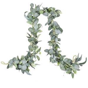 lot 8365 image: DearHouse 6.2 Feet Eucalyptus Garland Artificial Silk Eucalyptus Leaves Vines Handmade Garland Greenery Wedding Home Backdrop Arch Wall Decor