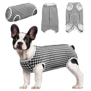 lot 8374 image: Kuoser Surgical Recovery Suit for Dogs Cats, Pet T-Shirt After Surgery Wear for Dogs, Dog Professional Recovery Suit Comfortable E Collar Alternative, Prevent Licking Onesies Pet Surgery Recovery Suit