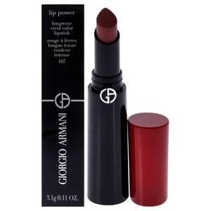 lot 8400 image: GIORGIO ARMANI Lip Power Longwear Vivid Color Lipstick - 107 Sensual by Giorgio Armani for Women - 0.11 oz Lipstick