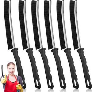 lot 8403 image: Crevice Cleaning Brush, New Multifunctional Gap Cleaning Brush Tool, Bathroom Gap Brush, Grout Cleaner Brush Hard Bristle Crevice Cleaning Brush,6Pcs