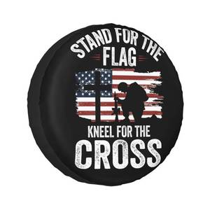 lot 8404 image: Spare Tire Cover Weatherproof Sun Protection Wheel Tire Cover Universal Fit Trailers RV SUV Truck Camper Travel with US American Flag (17 for tire Diameter 31.49-32.6780-83cm)