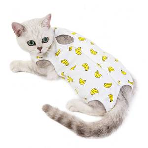 lot 8414 image: Cat Professional Surgical Recovery Suit,E-Collar Alternative for Cats Dogs,After Surgery Wear, Pajama Suit,Home Indoor Pets Clothing Banana M