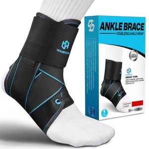 lot 10191 image: Healrecux Lace Up Ankle Brace for Women Men, Ankle Support for Sprained Ankle, Plantar Fasciitis Brace Ankles Stabilizer Wrap for Basketball, Volleyball, Sports, Injury Recovery, L