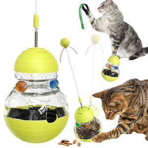 lot 10205 image: TLKNG Cat Toy for Indoor Cats Wobble Kitten Treat Dispensing Ball Food Dispenser Puzzle Slow Feeder Balls Kitty Stimulating Indoor Interactive Brain Game Christmas & New Year Gift