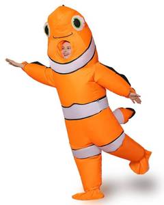 lot 10207 image: GOPRIME Halloween Inflatable Clownfish Costume Adult Size �� Ocean Animal Blow Up Suit for Fun Parties and Events