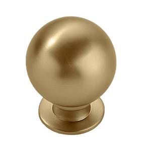lot 10219 image: khtmeware 2 Pack 1-14 Inch Soild Brushed Gold Cabinet Knobs Brushed Brass Bi-Fold Door Knobs Brushed Brass Large Heavy Duty Ball Kitchen Cabinet Hardware Drawer Knobs Pulls for Drawers.
