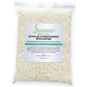 lot 10262 image: Soapeauty BTMS-25-4 oz  Conditioning Emulsifier for making Hair Care, Skin Care, Leave-in Treatment Products  Behentrimonium Methosulfate Cetearyl Alcohol 25% - 4 oz