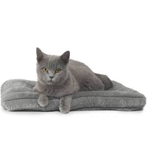 lot 12174 image: zihapgpzp Cat Bed Dog Crate Pad Ultra Soft Comfy Flat Pet Bed Sleeping Cushion Washable Crate Mat for XX-Small Dogs and Indoor Cats Anti-Slip Tiny Dog Kennel Pad Cat Carrier Mat 18 x 12 inch Grey