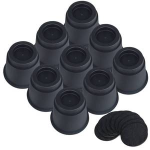 lot 13217 image: DEDU Bed Risers 5 Inch Heavy Duty 9 Pack, Furniture Risers for Sofas Supports Up to 6600 Lbs, Round Couch Risers for Bed, Couch, Desk or Chair (Black)
