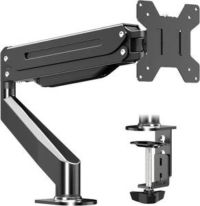 lot 13219 image: Suptek Monitor Mount Gas Spring Monitor Arm Desk Mount Fully Adjustable Fits 17 20 22 23 24 26 32 inch Monitors Weight Capacity up to 22 lbs (2 of them)