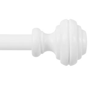 lot 13224 image: White Curtain Rods for Windows 48-84 inch,34 inch Heavy Duty Adjustable Decorative Curtain Rod with Modern Finials,Window Rods for Bedroom, Living Room,Patio and Kitchen