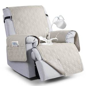 lot 13241 image: VANSOFY 100% Waterproof Recliner Chair Covers, Recliner Cover Non-Slip Dog Chair Cover Furniture Protector Washable Slipcover with Pocket, Elastic Straps for Pets, Dogs(Beige, 23.6)
