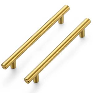 lot 14102 image: Ravinte Gold Cabinet Handles 15 Pack 5 Inch Cabinet Pulls Brushed Brass Kitchen Cabinet Handles Modern Drawer Pulls Gold Hardware for Kitchen Cabinet