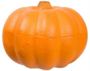lot 14121 image: 6 inch Carveable Polyfoam Pumpkin Halloween Fun Jack O Lantern Decoration for Fall Autumn (Pack of 2) by Greenbrier