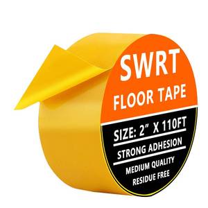 lot 14151 image: SWRT 2 x 110FT Yellow Floor Marking Tape and Dance Splicing Tape, Caution Gym Floor Tape Warning Safety Stripe Tape for Floor Marking, Athletics, School, Restaurants, Equipment and More