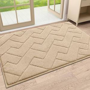 lot 14498 image: OLANLY Indoor Door Mat, 32x20, Dirt Resistant and Absorbent, Sturdy Non-Slip Rubber Backing, Easy to Clean, Washable Low-Profile Doormat for Entryway, Beige