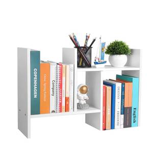 lot 15099 image: CITLOW Desktop Shelf Organizer - Adjustable Wood Desktop Bookshelf, Table Top Shelves, Desk Book Organizer for Office Supplies and Home D�cor (White)