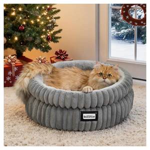 lot 15108 image: BALANCE Cat Bed Kitten Bed, Washable Round Cat Beds for Indoor Cats, Super Soft Plush Faux Fur Pet Bed for Puppy and Kitten with Anti-Slip Bottom