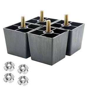 lot 16008 image: Murtenze 4Pack 2 inch Sofa Legs, Square Tapered Plastic Couch Legs Replacement Furniture Legs with M8 Hanger Bolts for Chair Sofa Dresser Cabinet Loveseats Ottoman Bed