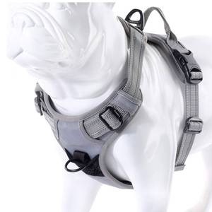 lot 16009 image: JUXZH Truelove No Pull Dog Harness with Easy Control Handle and 2 Leash Attachments,Reflective Adjustable Pet Vest