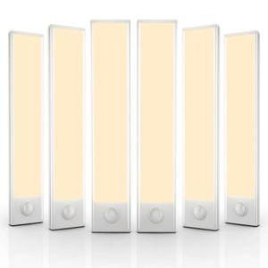 lot 16021 image: 5 Pack Under Cabinet Lighting Wireless, 32 LED Rechargeable Battery Motion Sensor Light Indoor, Stick On Magnetic Closet Lights, Under Counter Lights for Kitchen, Stairs, Warm 8 in