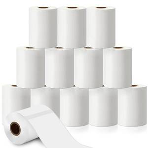 lot 16023 image: Ctosree 12 Rolls Printer Labels Adhesive Thermal Paper Waterproof Thermal Label Stickers Compatible with Phomemo M110 M221 M220 M120 M200 M110s Printer(White,1.97x 3.15 Inch)