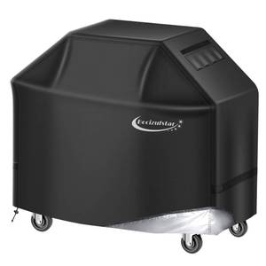 lot 16034 image: Grill Cover for Outdoor Grill, 55 Inch BBQ Cover Water-Resistant, Windproof Covers with Adjustable Straps for Weber Outdoor Gas Barbecue Grill, Black