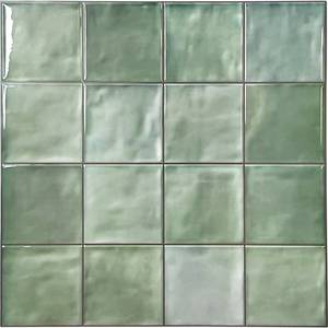 lot 16044 image: Walanz 5 Sheets Peel and Stick Backsplash, Self Adhesive Wall Tiles, 3D Adhesive Tile Backsplash, 12x12Premium Self Adhesive Wall Tiles Peel and Stickfor Kitchen, Bathroom, RV(Spring Moss)